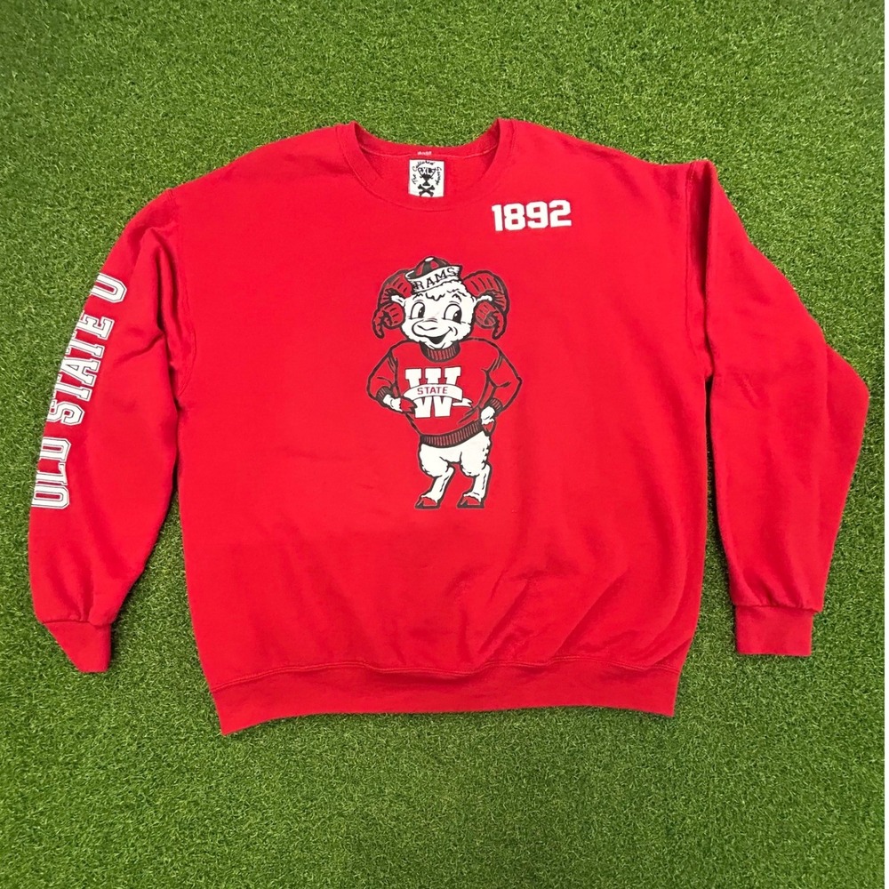 The Cultured Savage WSSU Rams Sweatshirt Red Old State U 1892 Mens XL